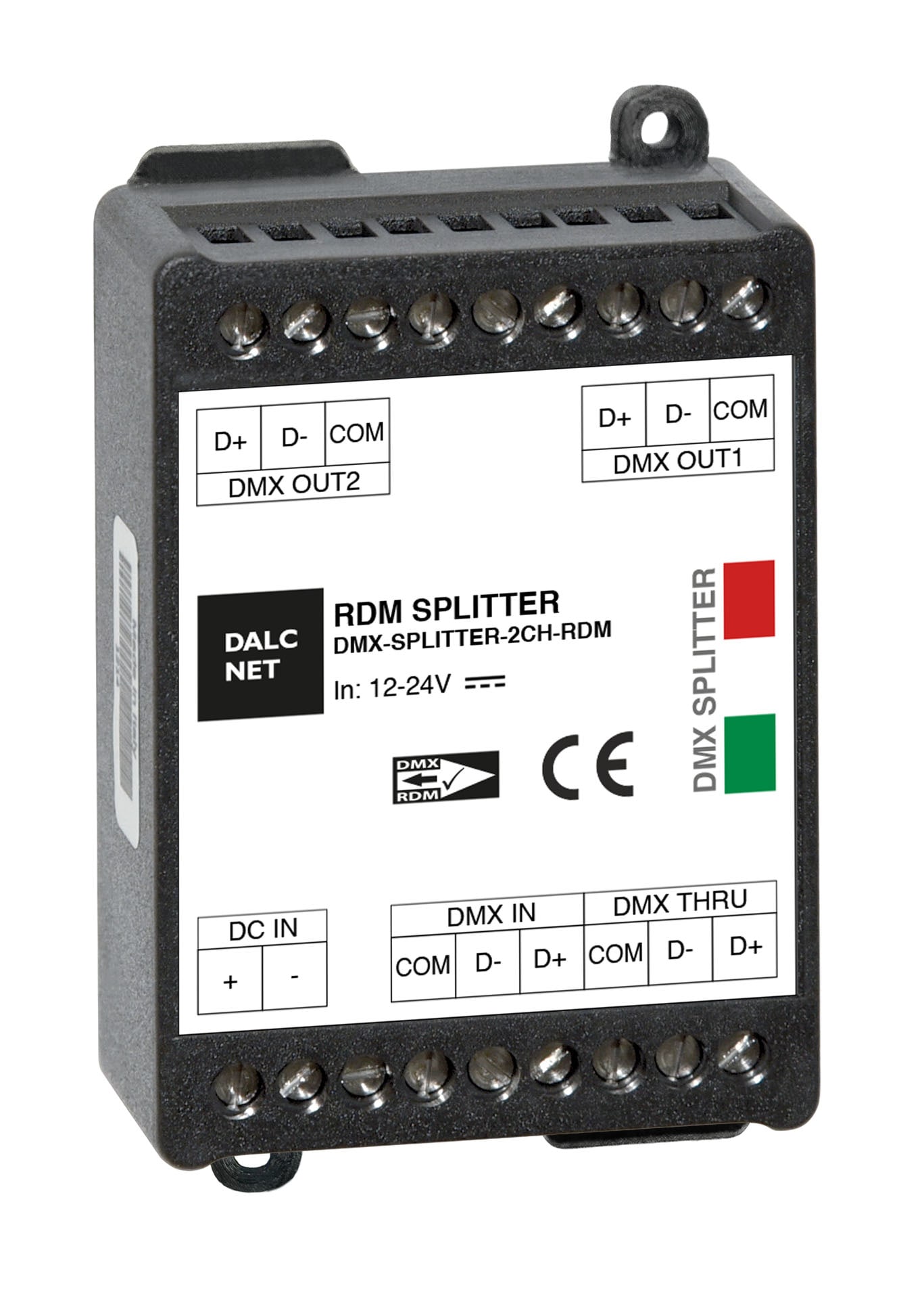 DIGIMAX SRL - DIXDMX-SPLITTER-2CH SPLITTER DMX CV 12-24VIN 2CH