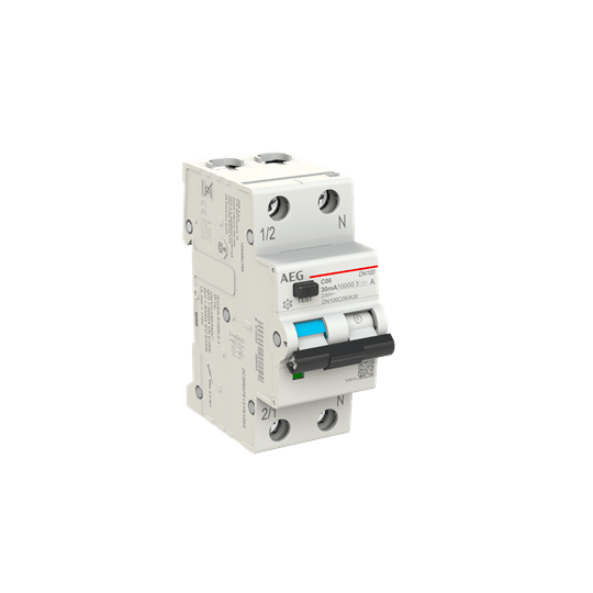 ELETTRA SRL AEG AEGDN100C06/A30 MTD AEG DN100 1P+N C 6A 10KA 30MA A 2M