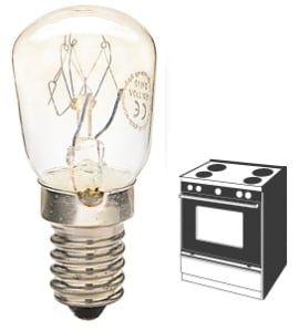 DURALAMP SPA DRL00120 PERETTA FORNO 25X57 E14 15W 230V CHIARA