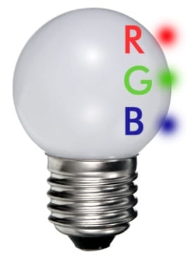 DURALAMP SPA DRLL140PRGB PING BALL E27 RGB 0,5W