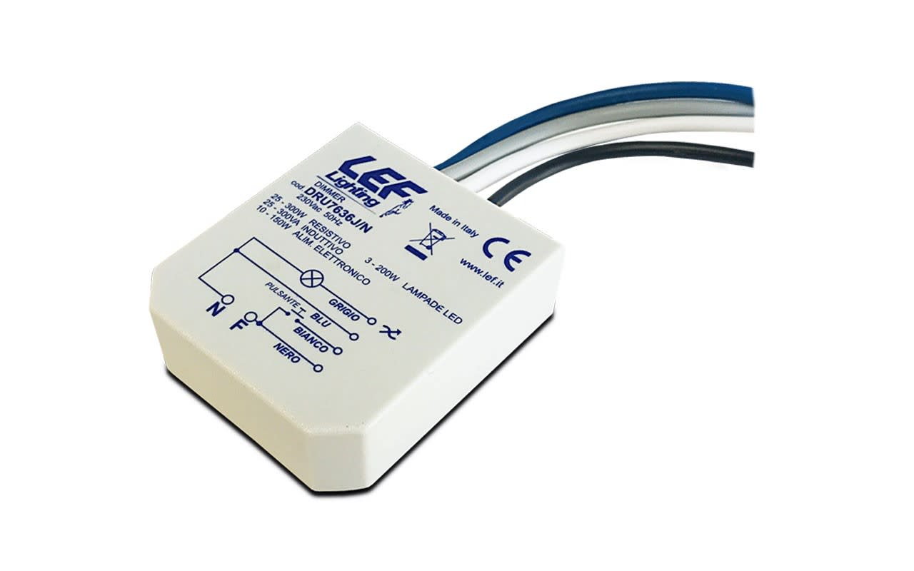 LEF LIGHTING SRL - LEFDRU7636J/N VARIALUCE UNIVERSALE LED PULSANTE 4 FILI