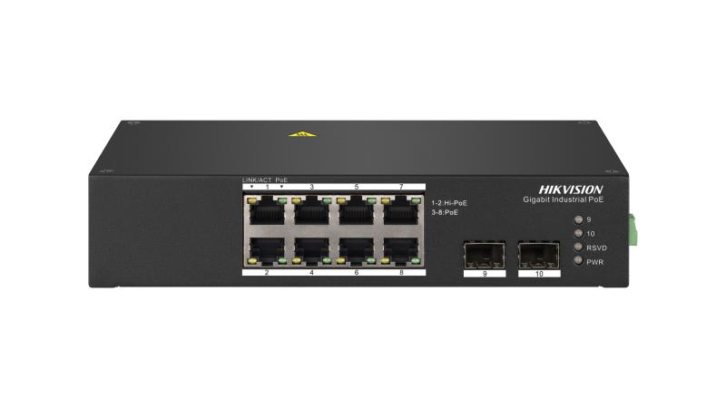 HIKVISION ITALY SRL - HIK301803167 DS-3T0510HP : INDUSTRIALE GIGABIT HI-POE DIN + UPLINK GIGABIT SFP UNMANAGED