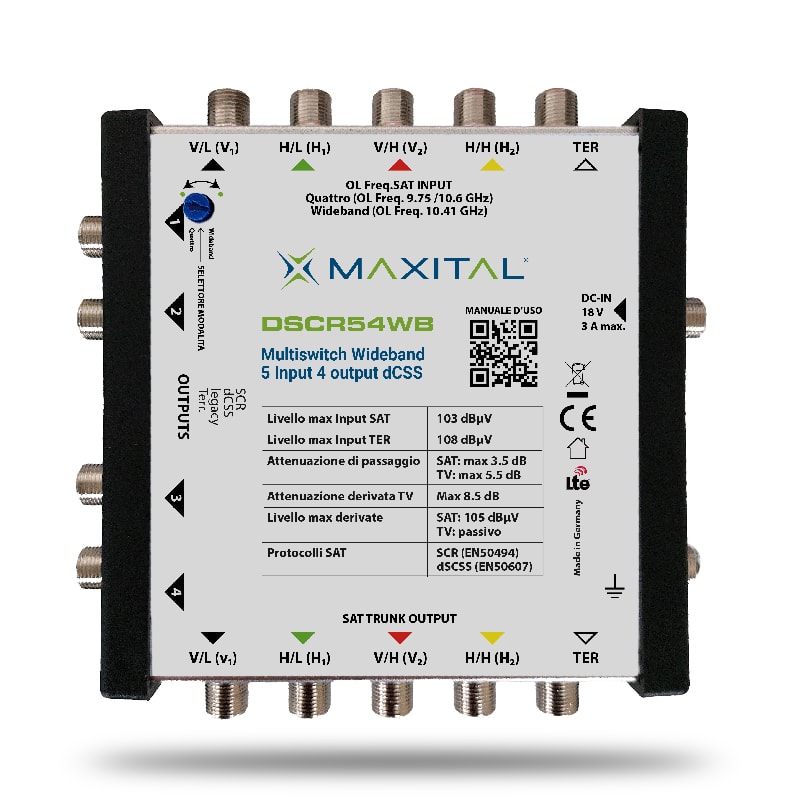 FTE MAXIMAL ITALIA S FTEDSCR54WB DSCR54WB MULTISWITCH WIDEBAND 5IN 4OUT D