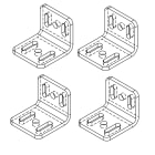 DATASENSING SRL DTG95ASE1950 ST-K4STD-SG BODY BIG STD BRACKET KIT 4PC