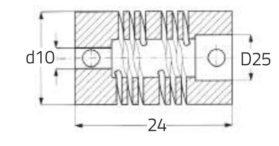 DATASENSING SRL DTG95B081310 FAC10-10 FLEX ALUMINIUM COUPLING 10MM