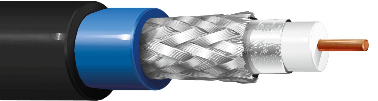 ITC INDUSTRIA TECNIC - ITCDS80DPNM100 VIDEOS.HD COAX DS80 D.G. PE NERO M.100 F