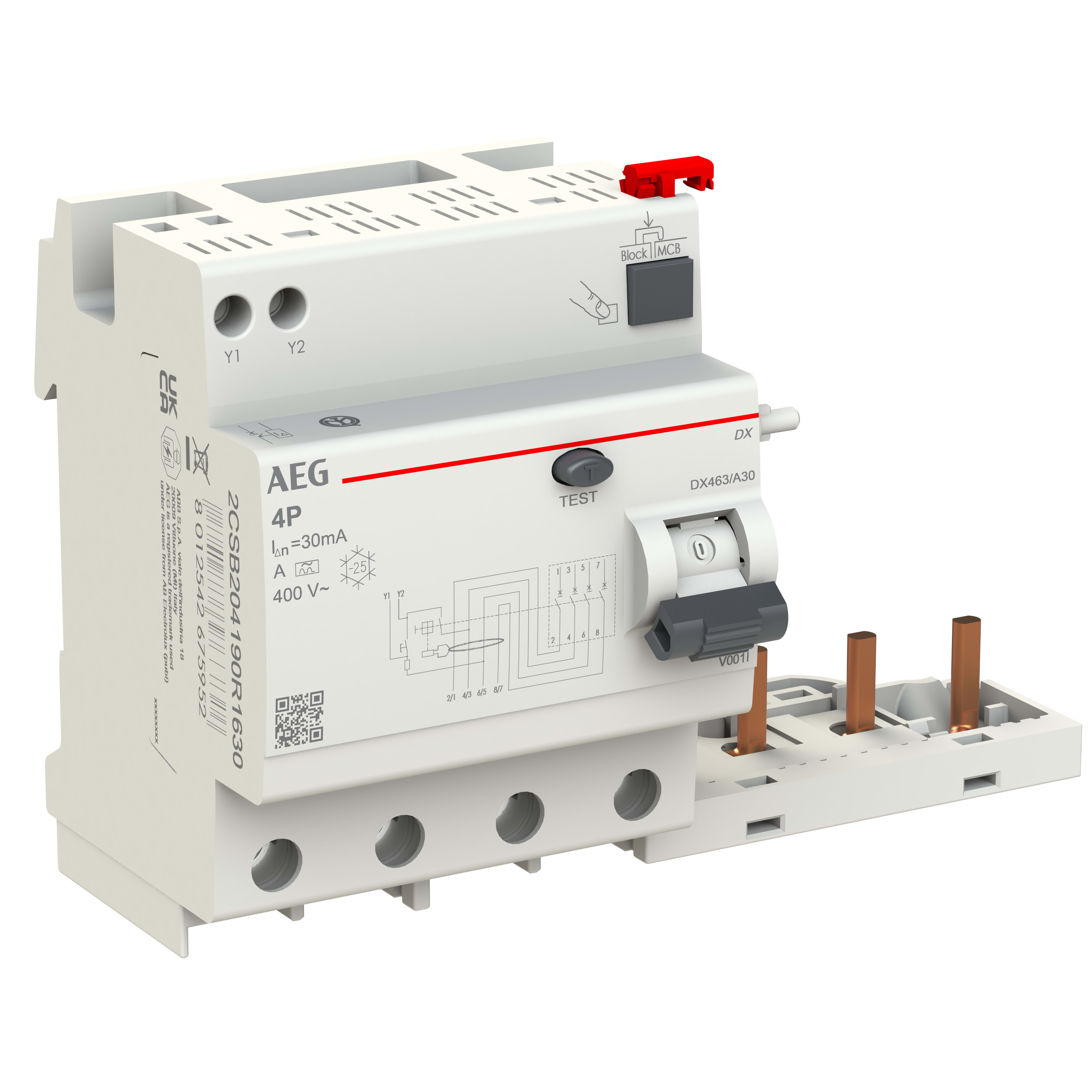ELETTRA SRL AEG AEGDX463/AC30 BLOCCO DIFF.AEG DX 4P 63A 30MA AC 4M