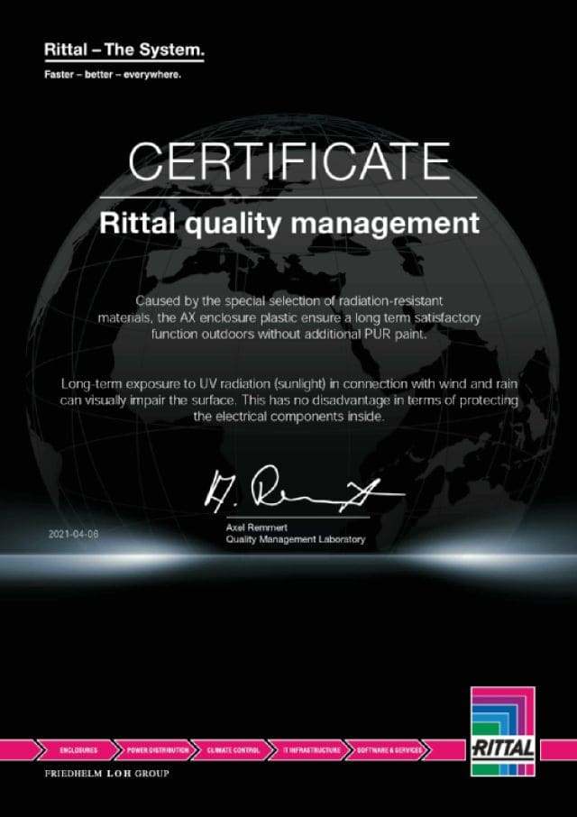 RITTAL SPA RIT1446000 AX PLASTIC ARMADIO COMPATTO 400X600X200M