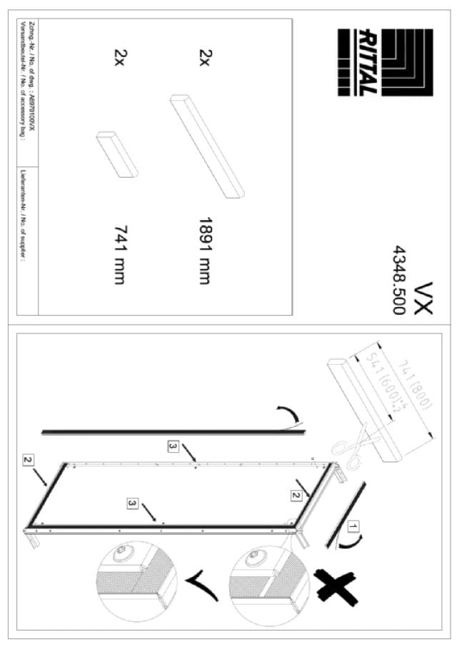 RITTAL SPA RIT4348500 VX GUARNIZIONE PER SETTO DIVISORIO