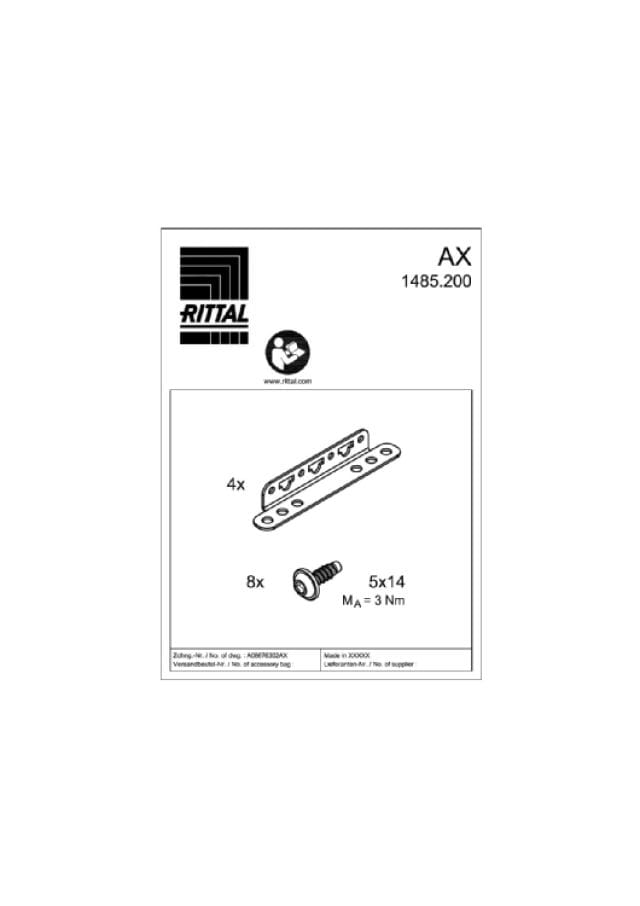 RITTAL SPA RIT1485200 AX PLASTIC FISSAGGIO UNIVERSALE - 4PZ