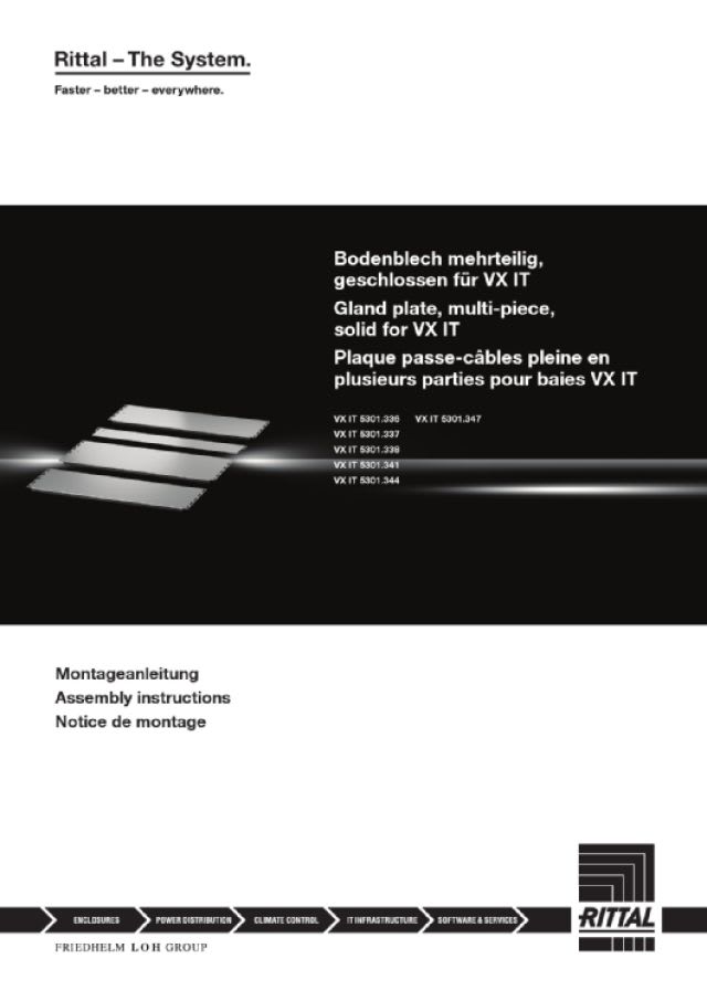 RITTAL SPA - RIT5301336 VX IT KIT FLANGE DI FONDO 800X600