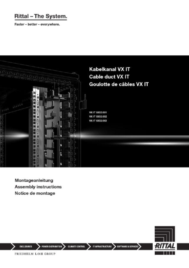 RITTAL SPA RIT5302051 VX IT CANALINA SMISTAMENTO CAVI 38 U