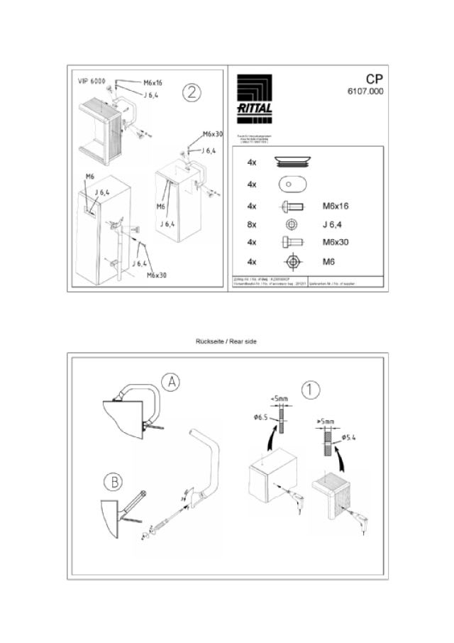 RITTAL SPA - RIT6107000 CP MANIGLIE ANGOLARI - 2PZ