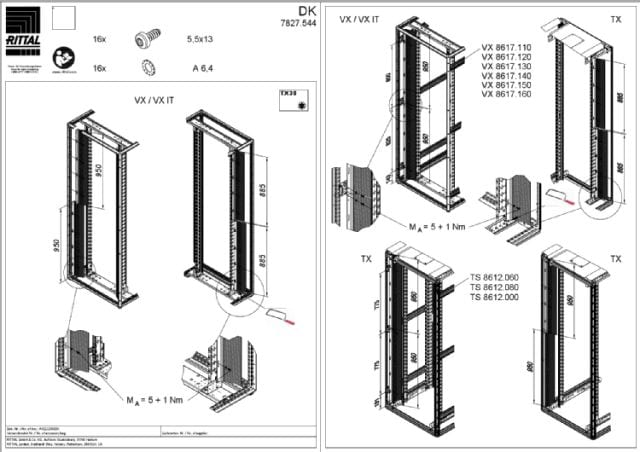 RITTAL SPA RIT7827544 DK LISTELLO A SPAZZOLA VERTICALE - 4PZ