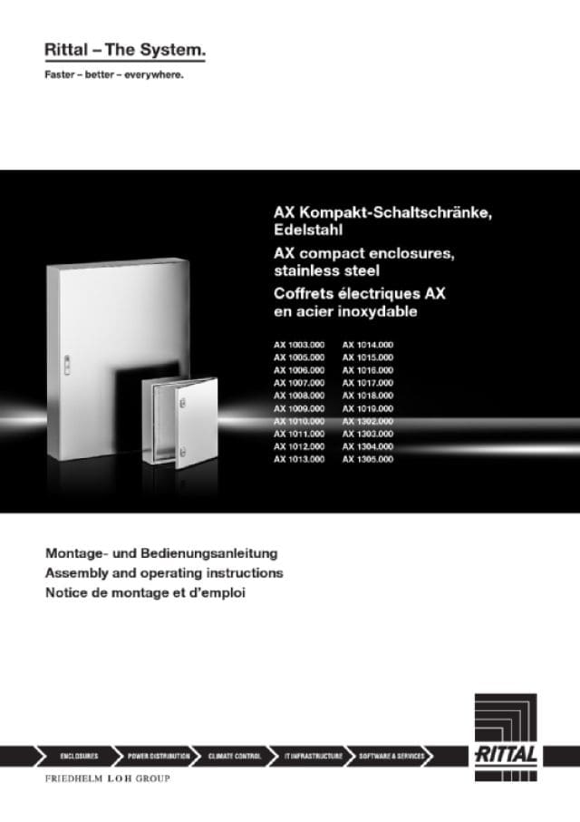 RITTAL SPA RIT1005000 AX ARMADIO COMPATTO 300X380X210 INOX