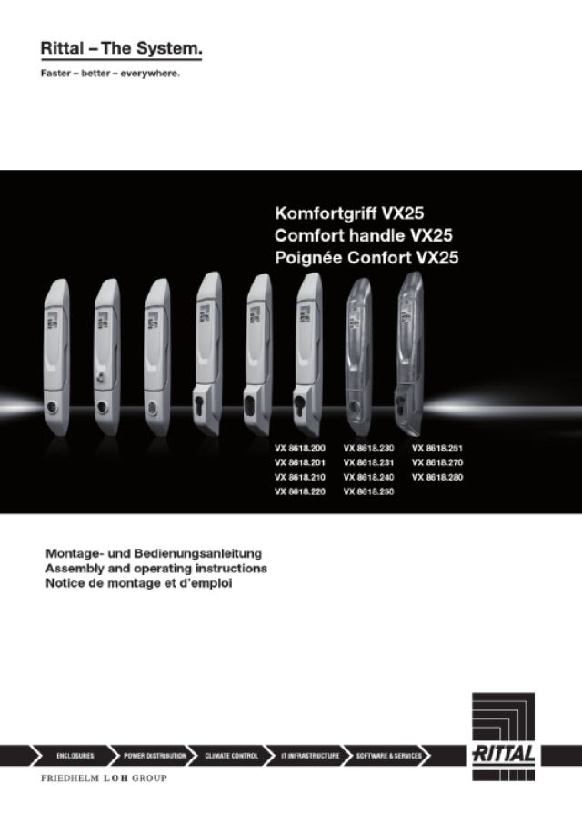 RITTAL SPA - RIT8618201 VX IT MANIGLIA COMFORT