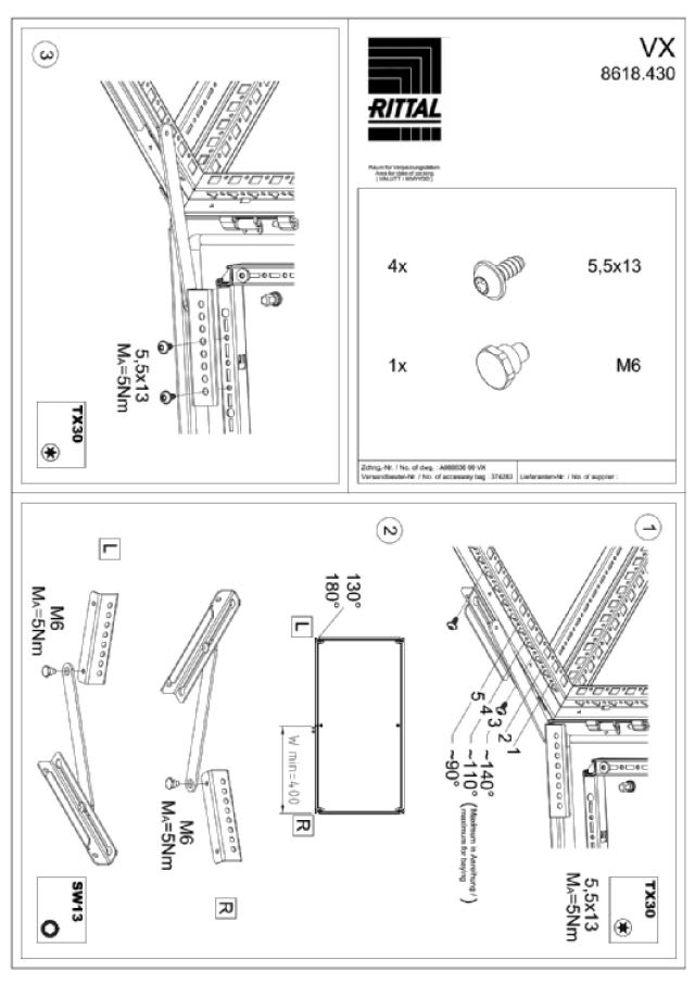 RITTAL SPA - RIT8618430 VX ARRESTO PORTA