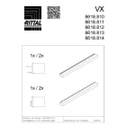 RITTAL SPA - RIT8618812 VX PROFILO PER INGR.CAVI POSTERIORE 1000