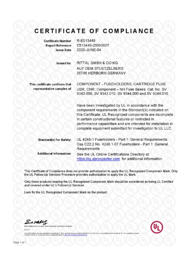 RITTAL SPA - RIT9344010 SV SEZIONATORE SOTTOCARICO NH