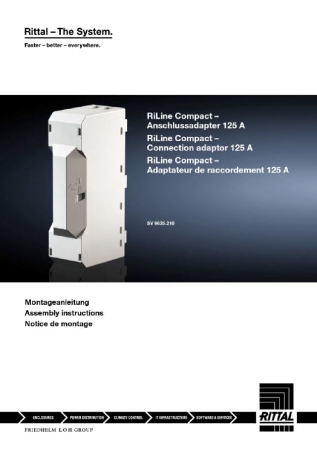 RITTAL SPA - RIT9635210 SV RILINE COMPACT ADATTATORE 125 A, 3-PO