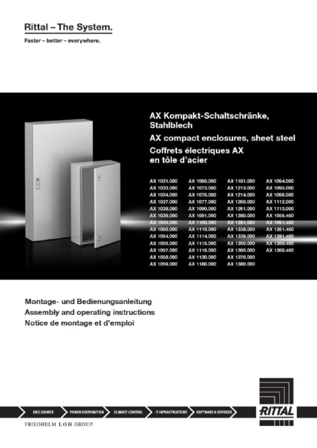 RITTAL SPA RIT1059000 AX ARMADIO COMPATTO 600X800X400 RAL 7