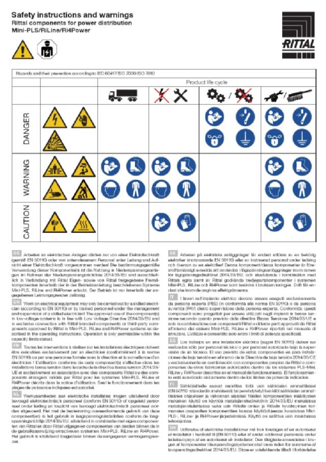RITTAL SPA - RIT9635010 SV COMPACT SBARRE L=405MM