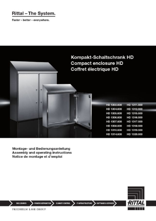RITTAL SPA RIT1315600 HD ARMADIO COMPATTO 810X650X300MM