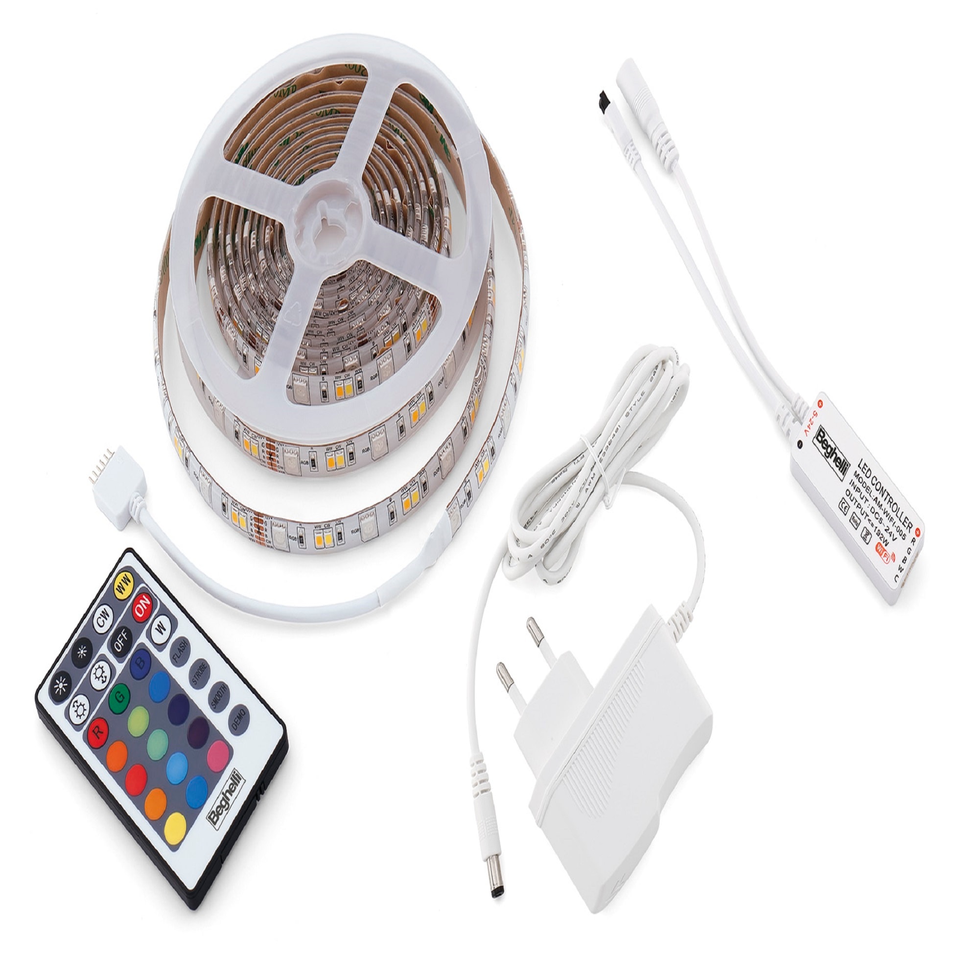 BEGHELLI BEG60002 WIFI STRIP RGB+WCCT 5M12W IP44