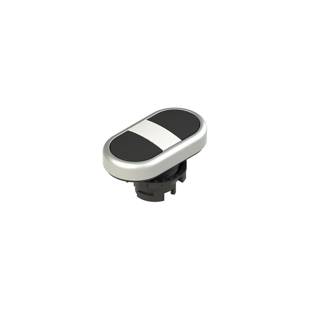 PIZZATO ELETTRICA PZZE2 1PDRL90121 PULSANTE DOPPIO INFERIORE RASATO SENZA M