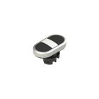PIZZATO ELETTRICA PZZE2 1PDRL90121 PULSANTE DOPPIO INFERIORE RASATO SENZA M