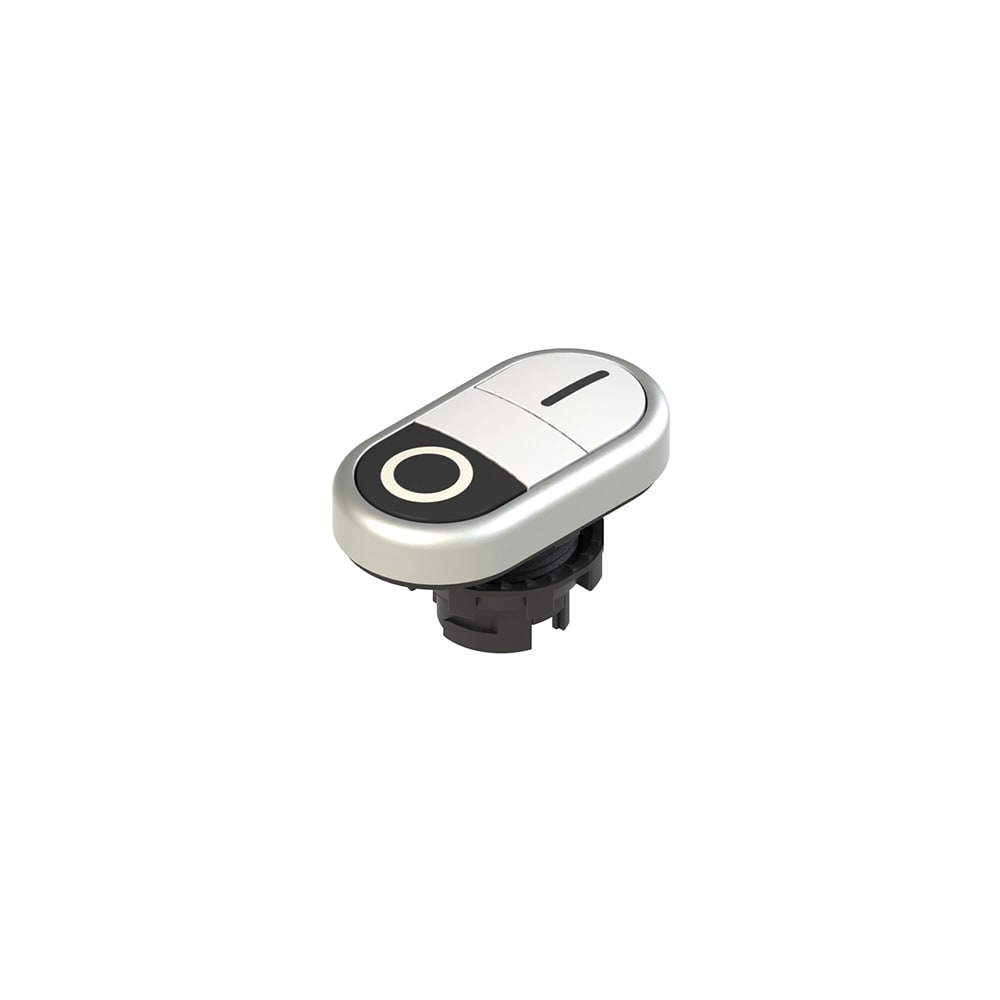 PIZZATO ELETTRICA PZZE2 1PDRL9AAAA PULSANTE DOPPIO INFERIORE RASATO CON MAR