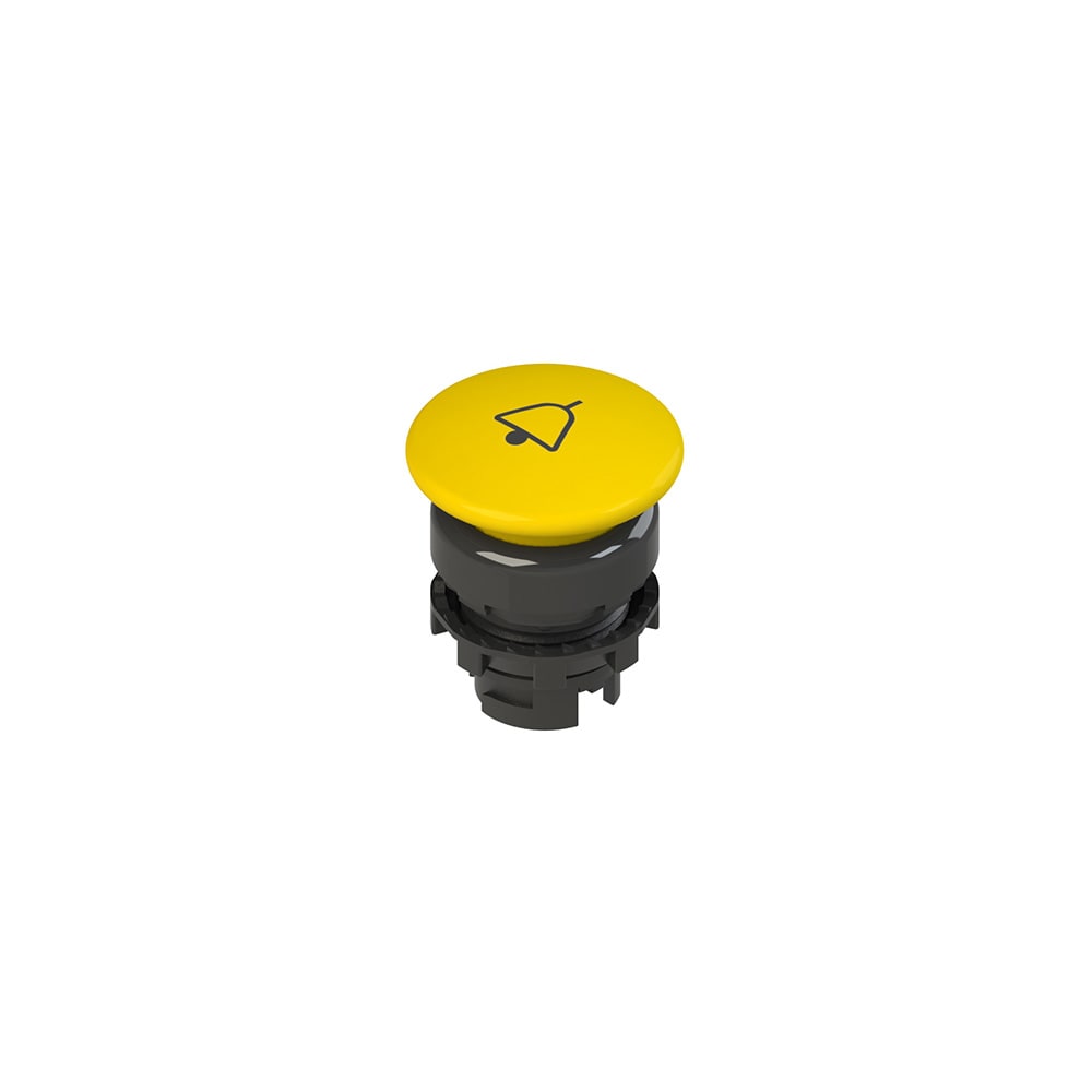 PIZZATO ELETTRICA - PZZE2 1PU2F541L14 PULSANTE AD IMPULSO A FUNGO GIALLO CON M