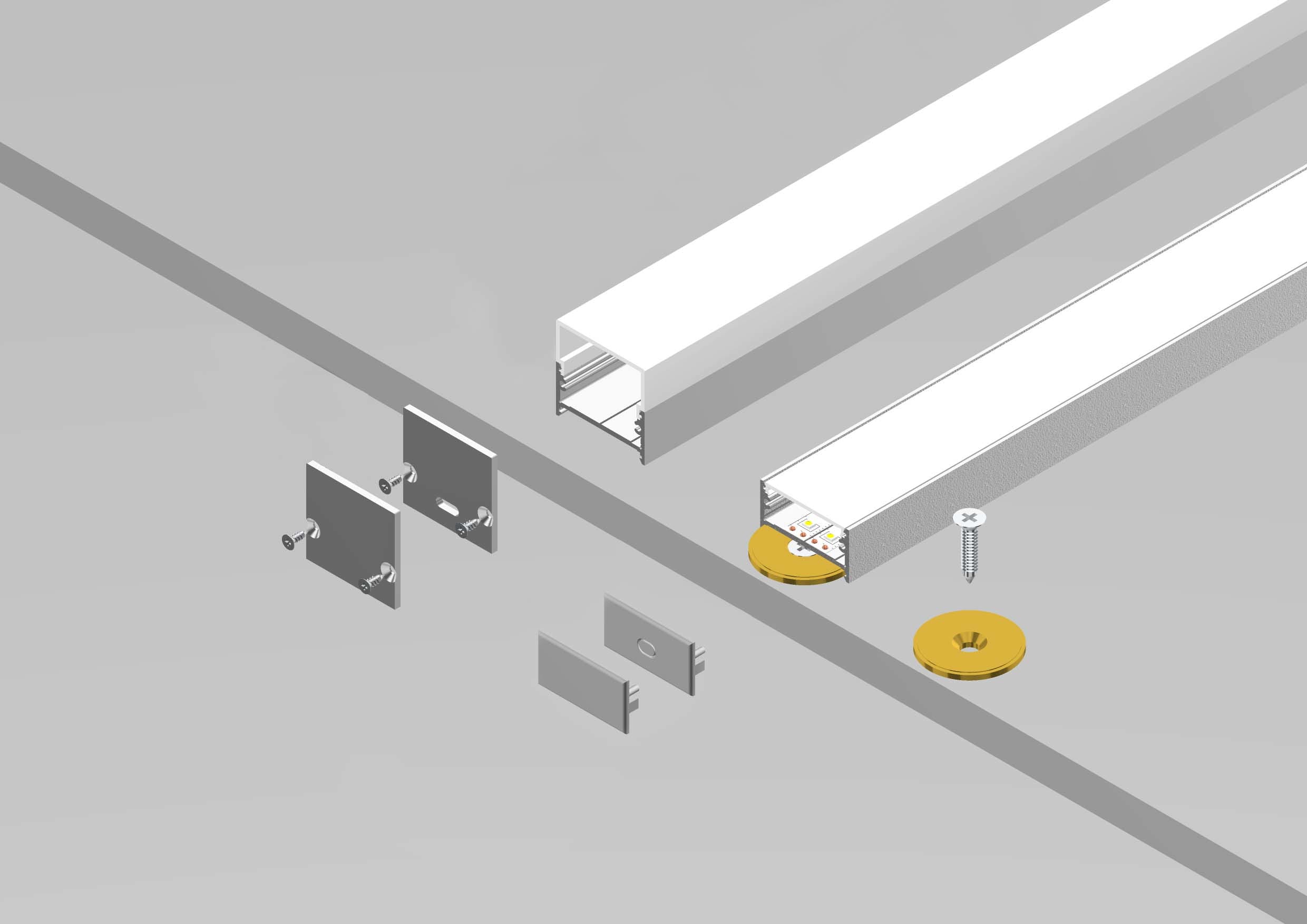 DIGIMAX SRL - DIXE311603-N PROFILO DA SUPERFICIE NERO 3MT 31X16 IP2