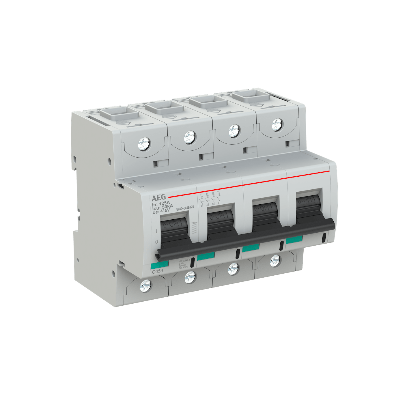 ELETTRA SRL AEG AEGE880504C125 INT.AUT.AEG E880+ 4P C 125A 50KA