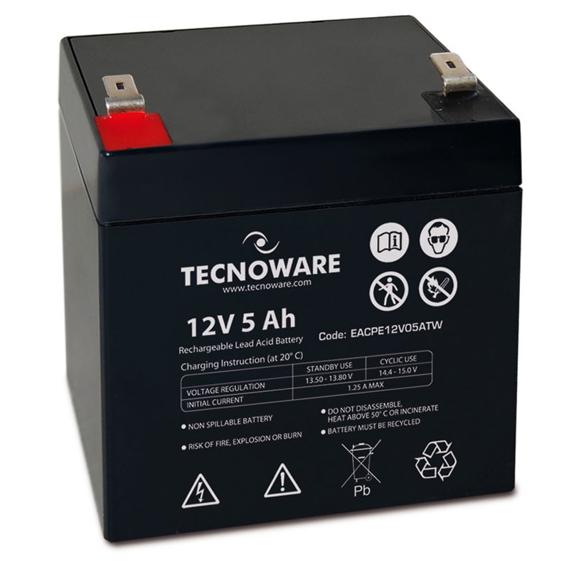 TECNOWARE SRL TCWEACPE12V05ATWB POWER BATTERY TECNOWARE 12V 5AH FASTON 6