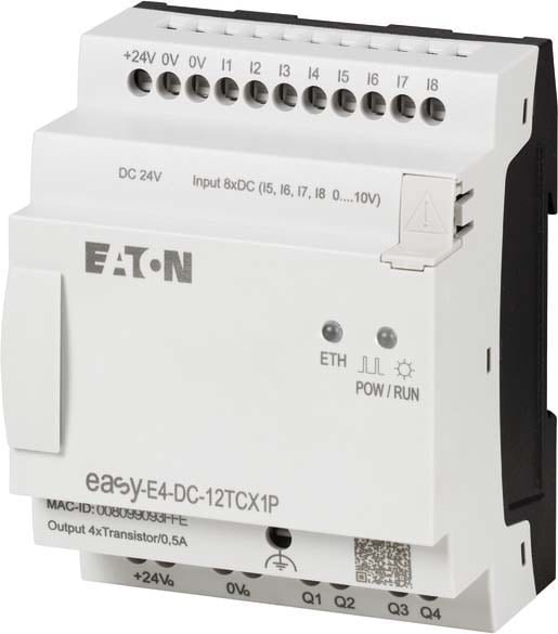 EATON - EAO197507 EASY-E4-DC-12TCX1P P-IN PLC 24VDC 8I 4UT