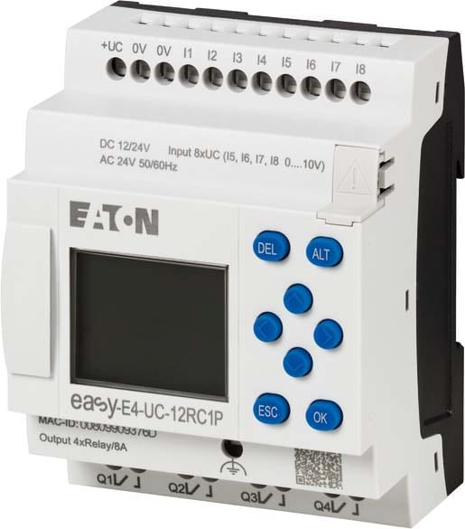 EATON - EAO197504 EASY-E4-UC-12RC1P PLC 12-24VDC24VAC 8I 4