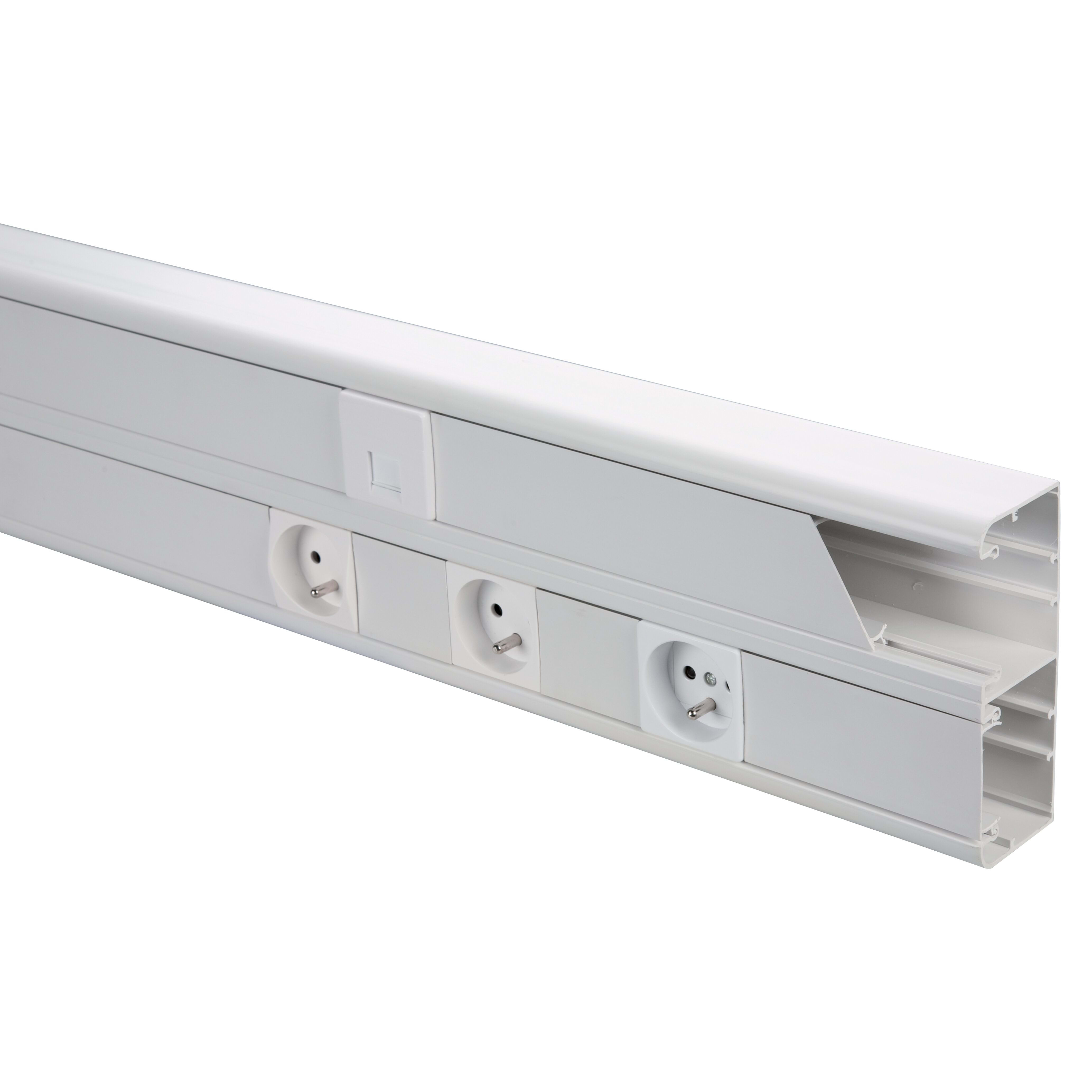 ELETTROCANALI ETNEC22013555-2 CANALE APPARECCHI 45X45 -135X55 2 SCOMP.