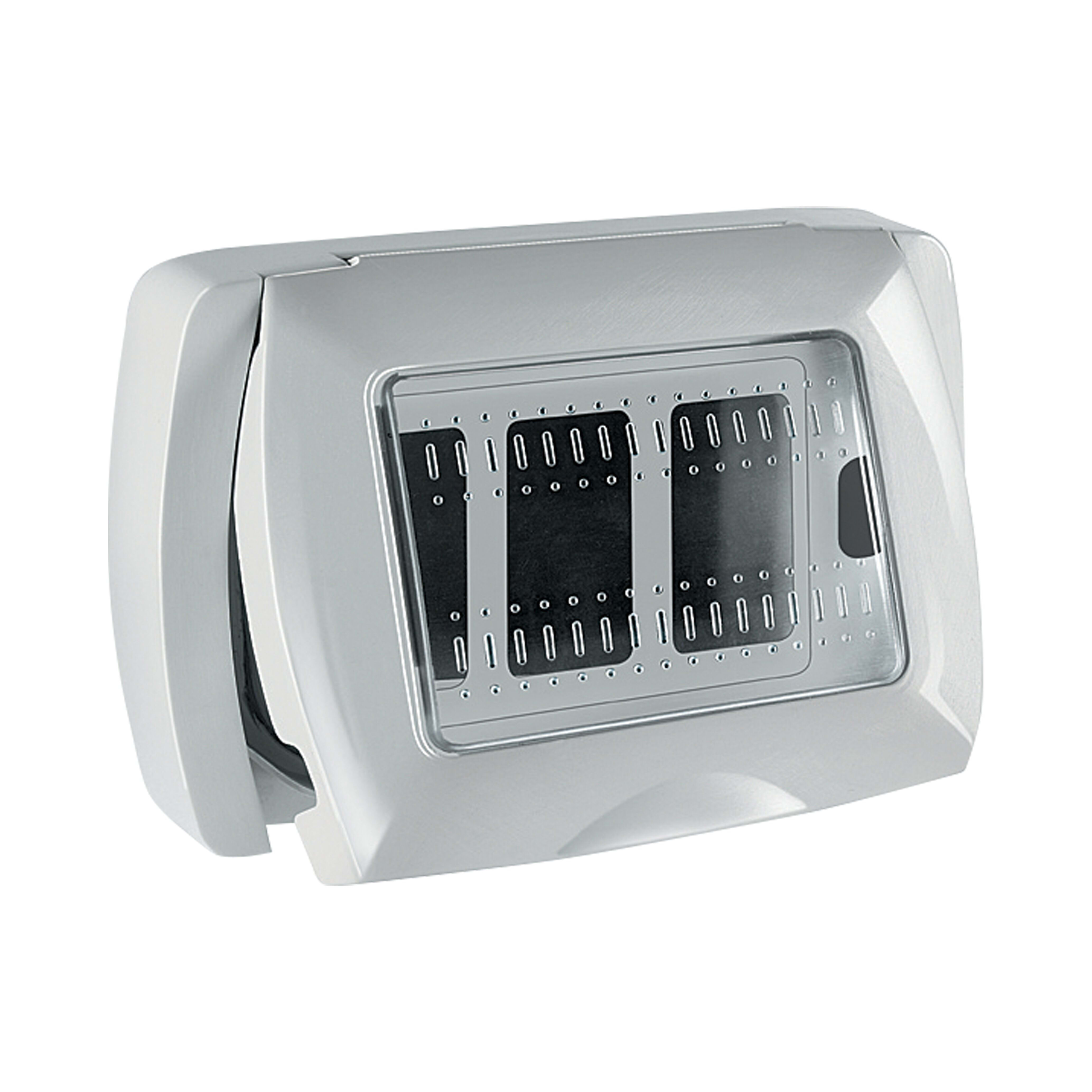 ELETTROCANALI SRL ETNEC316G PLACCA AUTOPORTANTE IP55 3 POSTI GRIGIA