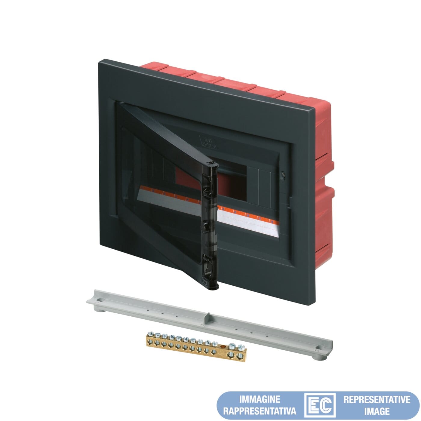 ELETTROCANALI SRL ETNEC63008NE CENTRALINO INCASSO NERO PORTELLO FUME 8