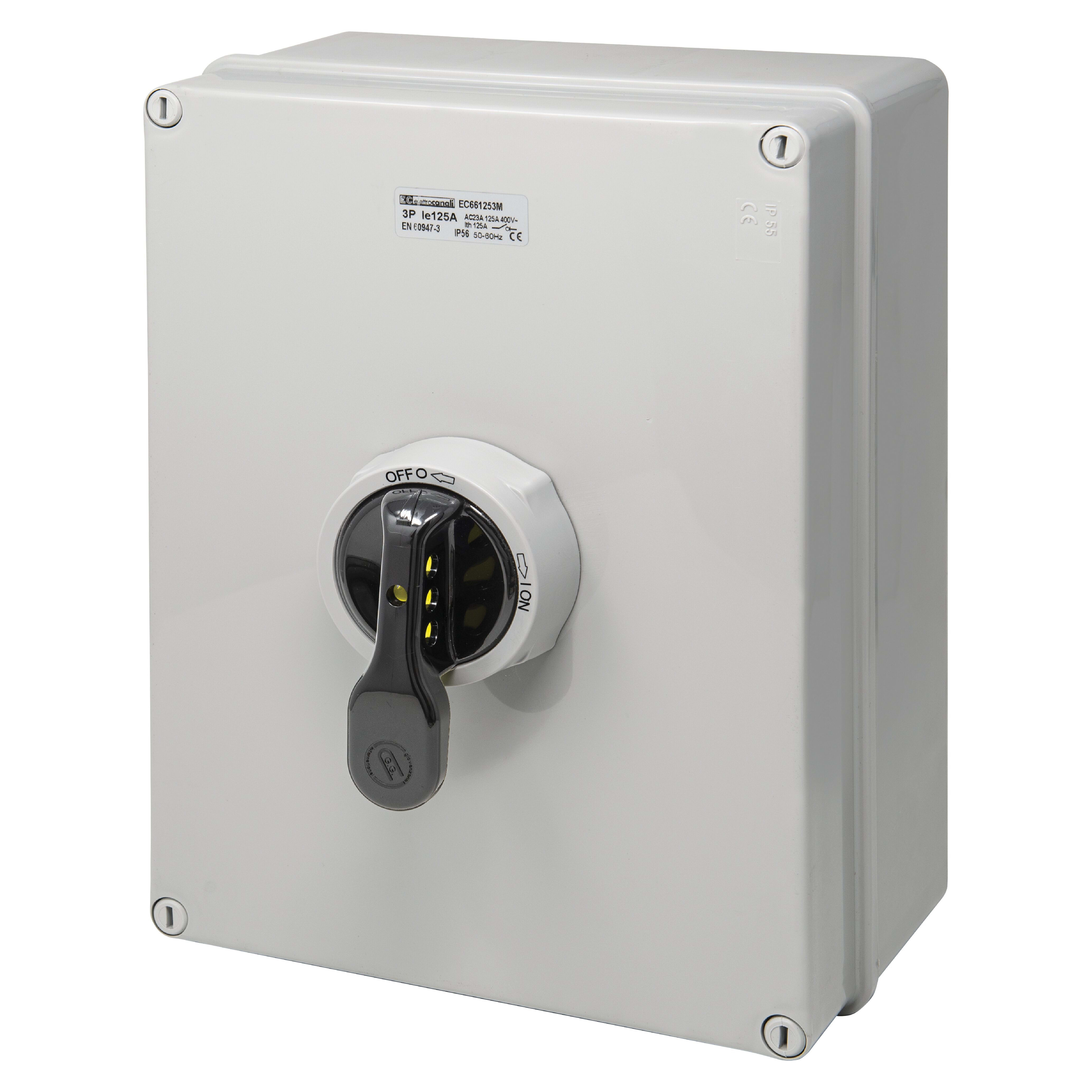 ELETTROCANALI SRL ETNEC661253M INTERRUTTORE ROTATIVO MA125A-3P-232X310X