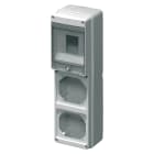 ELETTROCANALI ETNEC69021 QUADRO PER 2 PRESE VERTICALI 4 M. FLANGI