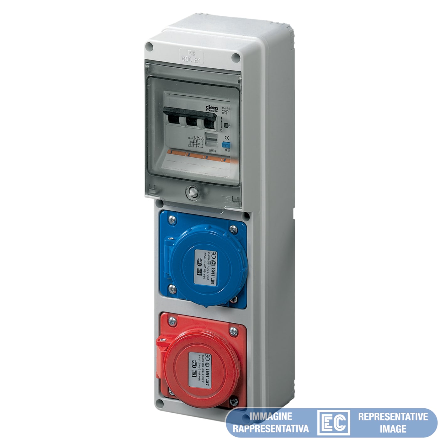 ELETTROCANALI SRL ETNEC6902123 QUADRO DBO 2 PR. V. IP44 2 BIV.