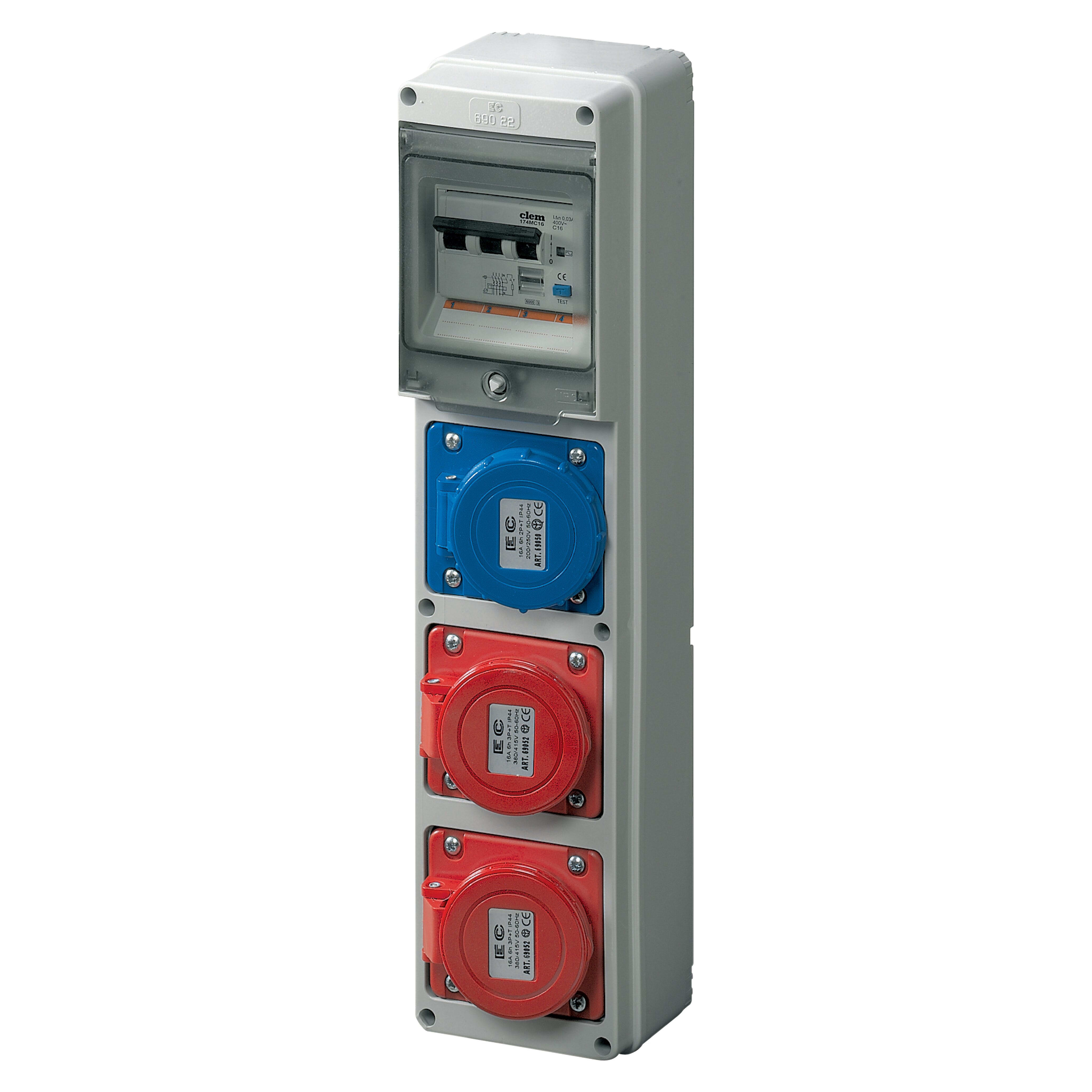 ELETTROCANALI SRL ETNEC6902223 QUADRO DBO 3 PR.V. IP44 2P+T -2X3P+T