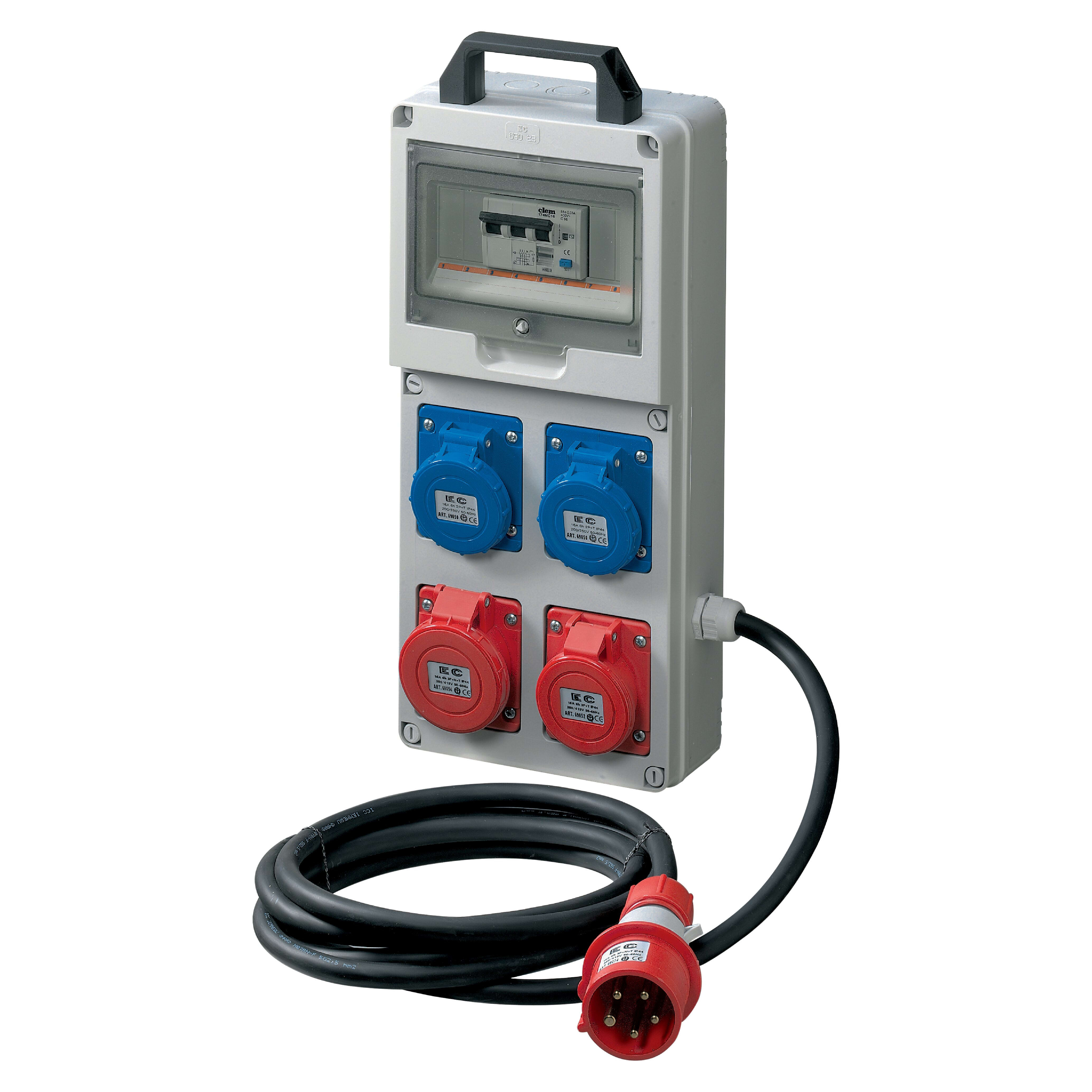 ELETTROCANALI SRL ETNEC6902301 QUADRO ASC 4 PR. IP44 2X2P+T -3P+T -3P+N