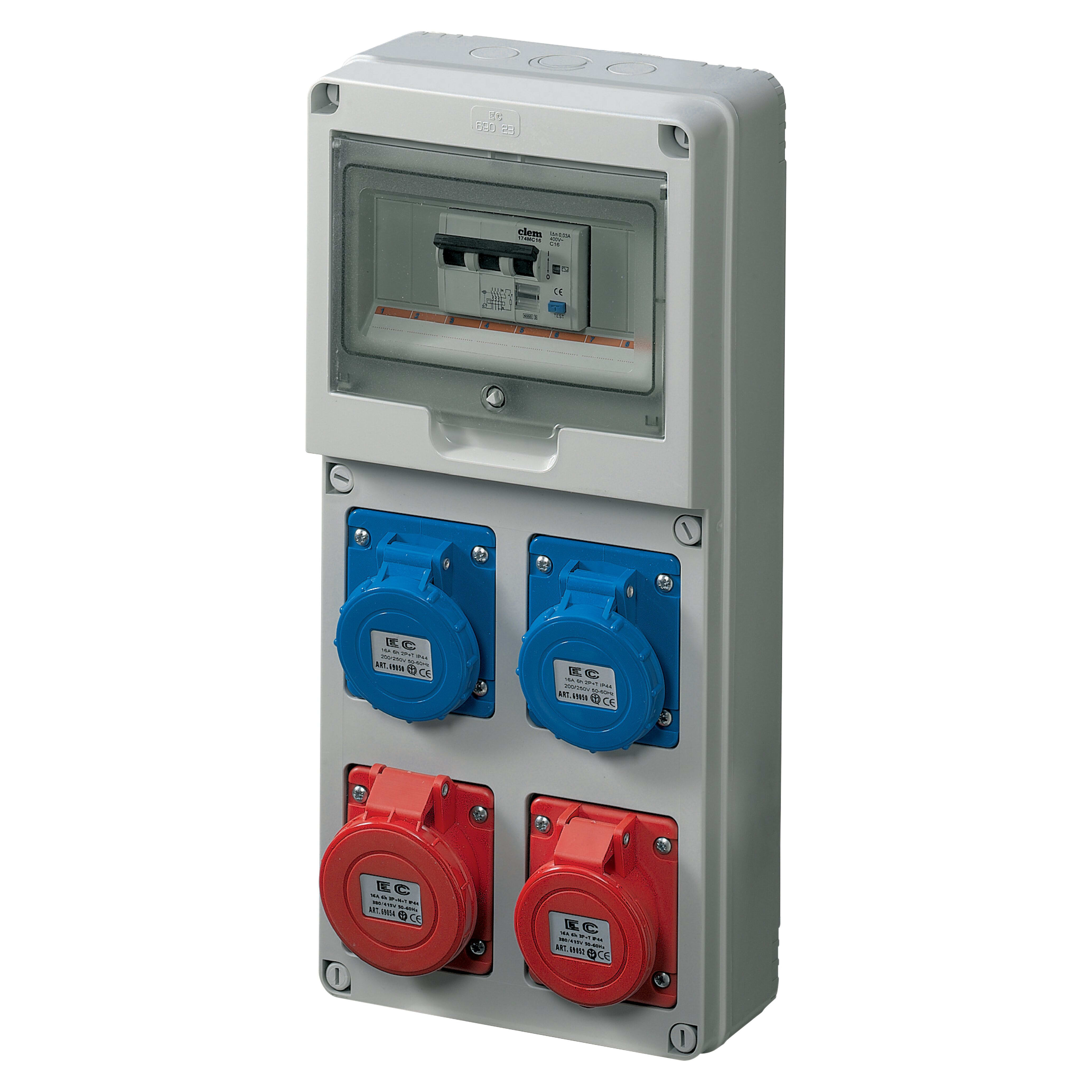 ELETTROCANALI SRL ETNEC6902321 QUADRO DBO 4 PR. IP44 2X2P+T -3P+T -3P+N