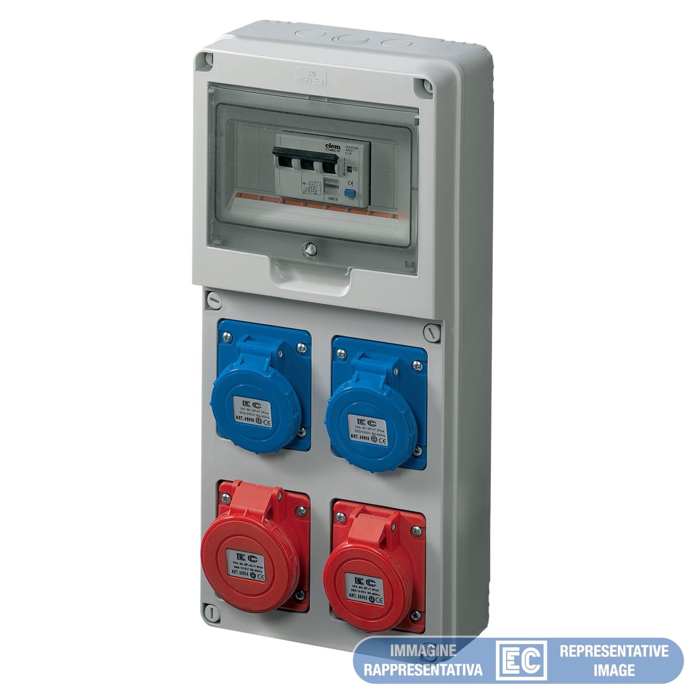 ELETTROCANALI SRL ETNEC6902320 QUADRO DBO 4 PR. IP44 2X2P+T -2X3P+T