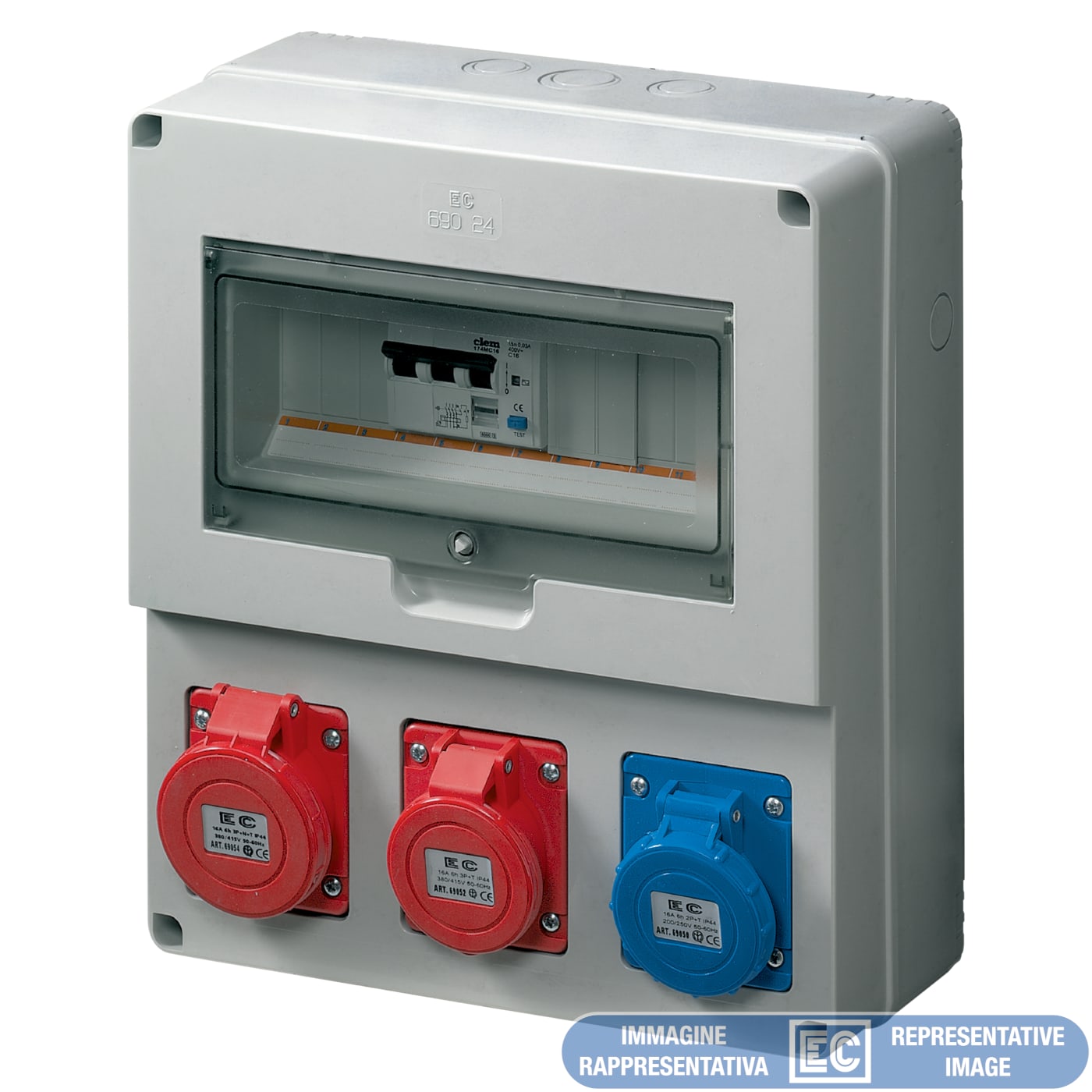 ELETTROCANALI SRL ETNEC6902432 QUADRO DBO 3 PR.O. IP65 2P+T -3P+T -3P+N