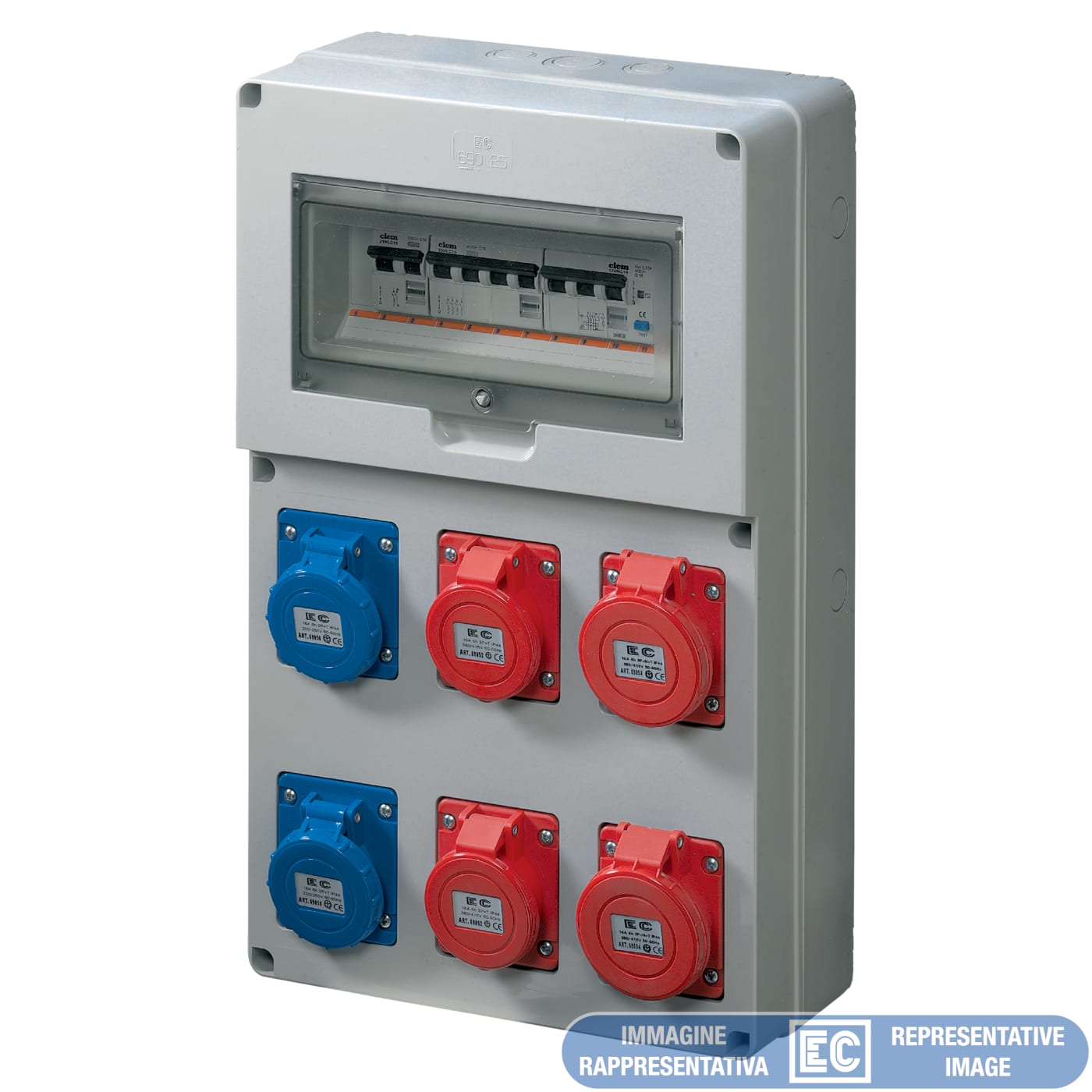 ELETTROCANALI SRL ETNEC6902523 QUADRO DBO 6 IP44 2X2P+T-3P+T-3P+N+T-2 B