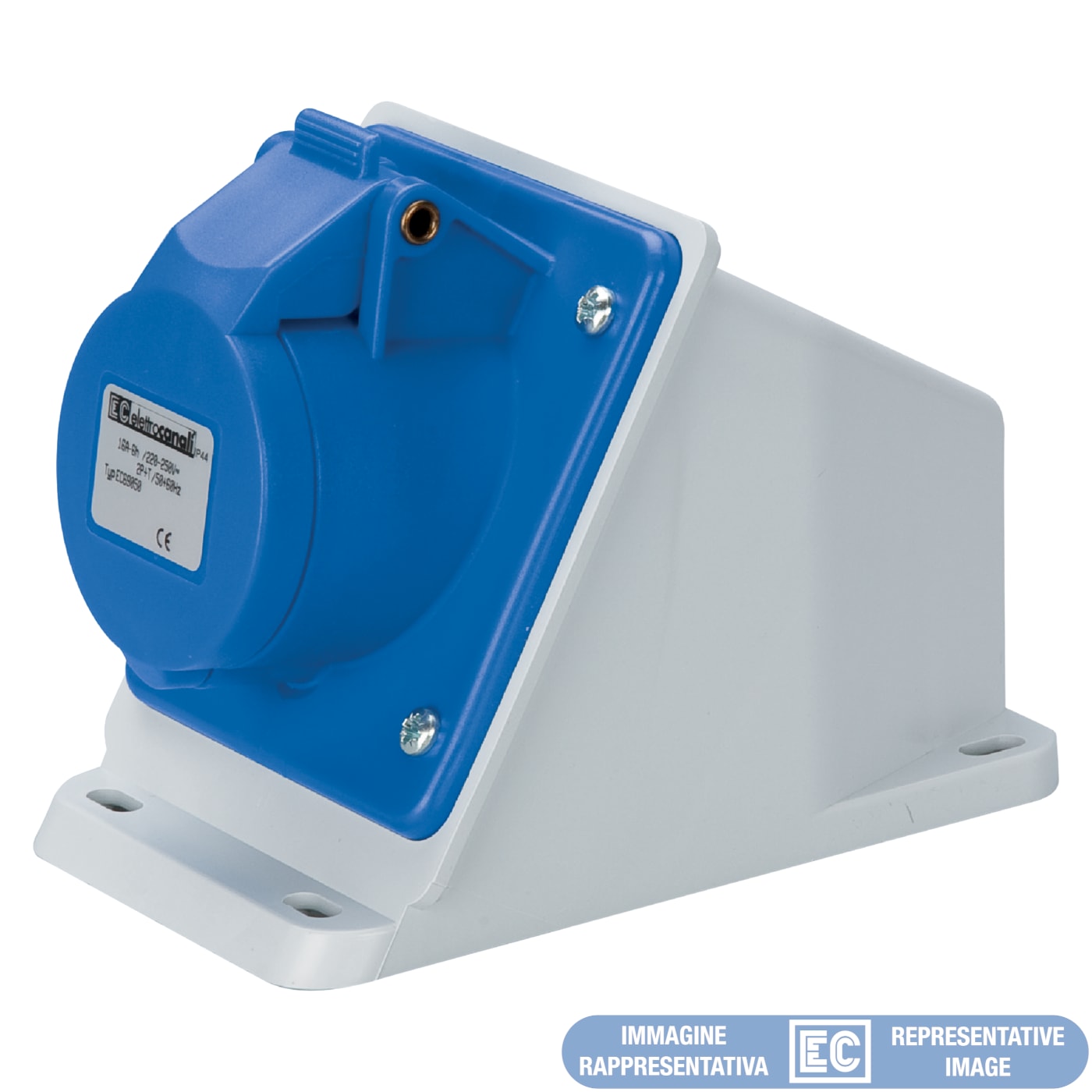 ELETTROCANALI SRL ETNEC694011 PRESA BASE INCLINATA IP44 24V 3P 16A